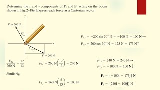 Statics lecture 3 part A Coplanar Force Resultantscalar notation  Cartesian notationonline class [upl. by Nylessej750]