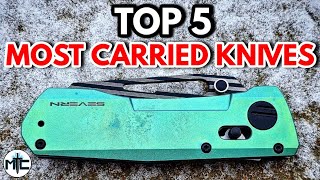 Top 5 MOST CARRIED Knives  January 2024 [upl. by Hirsh]