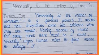 Necessity is the mother of invention essay in english writing Essay in english writing [upl. by Magnusson184]