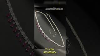 Silver polish premium quality cz adstone Hip chain silverchain hipchain adstones youtubeshorts [upl. by Enimisaj]