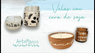 Como hacer velas con cera de soja [upl. by Schear]