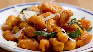 Sweet Potato Gnocchi With Browned Butter And Sage [upl. by Sonaj624]