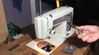 Vintage Sears Kenmore 15814300 Heavy Duty Sewing Machine  Threading  Features  Demonstration [upl. by Nireves]