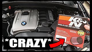 BMW N52 Performance Air Filter Installation Crazy Difference [upl. by Stempien]