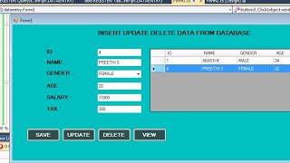 InsertDelete and Update data in database from datagridview in c sharp [upl. by Deppy417]