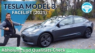 Neues Tesla Model 3 2021 Facelift Refresh  Abholung und QualitätsCheck [upl. by Trude]