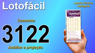 ANÁLISE E PROJEÇÃO PARA O CONCURSO 3122 DA LOTOFÁCIL [upl. by Ranie]