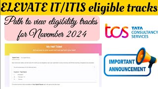 How to check eligibility tracks for wings1 ITITIS November cycle 2024path to check in ievolve [upl. by Zizaludba]