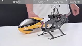 FLYWING FW450LV2 H1 Flight control helicopter unbox and assemble [upl. by Harras]