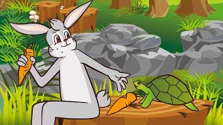 The Rabbit and the Turtle  Simple Story for Kids [upl. by Nakhsa776]