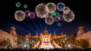 The Magic Fountain of Montjuic Music and Light Show in Barcelona Catalonia Spain [upl. by Aubree]