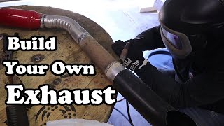 Custom exhaust build with a harbor freight welder [upl. by Uriiah]