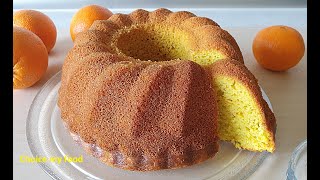 Super Easy Orange Blender Cake Recipe [upl. by Ynnavoj]