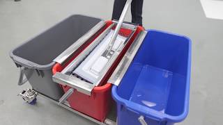 How to Use a Multiple Bucket Mopping System for Efficient Cleaning amp Disinfecting [upl. by Sunil]