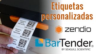 Crear etiquetas con código de barras usando BARTENDER e impresora ZENDIO [upl. by Boyer657]