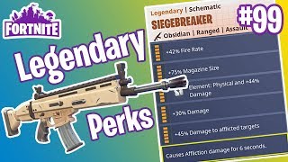 BEST Siegebreaker Perks  ALL Legendary Perks  Fortnite 99 [upl. by Anitsirk]