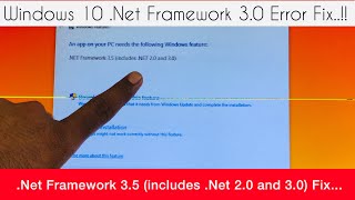 Net Framework 35 includes Net 20 and 30   How to Net Framework 35 Problem Solution [upl. by Yajiv133]