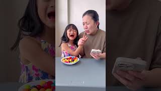 Mom pranks kid with candy 🤣👧🏻❤️👶🏻😱😭🌈🚀✅ [upl. by Ahsenwahs]