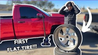 I GOT MY FIRST FLAT TIRE [upl. by Lupe720]