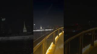 Bangkok city view from cruise 🚢  bangkoknightlife cruisedinnerbangkok thailandtravel [upl. by Chloe]