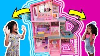 DIY Miniature vs Giant Dollhouse  Barbie Craft [upl. by Aerdnaek]