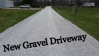 New Gravel Driveway  The First Half [upl. by Anaibaf664]