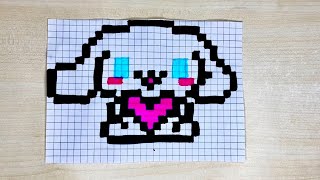 How to draw cinnamoroll with pixel art🩵pixelartist [upl. by Enelegna]