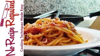 Spaghetti Pomodoro  NoRecipeRequiredcom [upl. by Oreves]