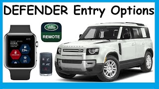 Land Rover Defender Entry Options  Keyfob Remote App Activity Key amp Apple Phone  Watch [upl. by Ecnirp]