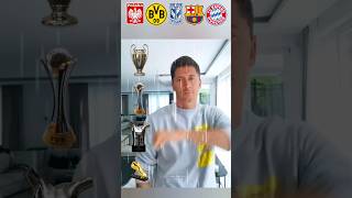 Lewandowski Team Cups Poland Dortmund Lech Poznan Barcelona Bayern Munich shorts lewandowski [upl. by Kcered874]