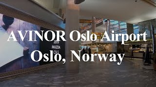 Walking tour at AVINOR Oslo Airport Oslo City Norway [upl. by Ayotnahs866]