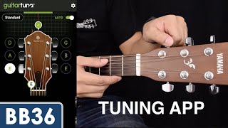 How To Tune Guitar Using App  GuitarTuna [upl. by Kellene970]