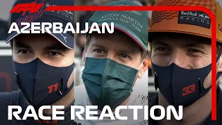 Reflecting On A Dramatic Finish Drivers Postrace Interviews  2021 Azerbaijan Grand Prix [upl. by Gnart350]