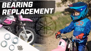 How To Replace Steering Stem Bearings on a Yamaha PW50 [upl. by Bikales620]