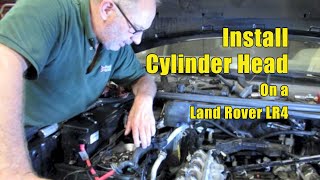 Atlantic British Presents Install Cylinder Head on Land Rover LR4 [upl. by Enetsirk864]