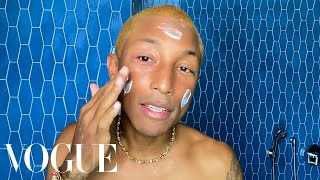 Pharrells Morning SkinCare Routine  Beauty Secrets  Vogue [upl. by Linker]