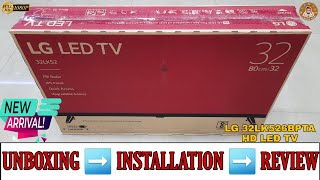 LG 32LK526BPTA 2021  32 inch Hd Led Tv Unboxing And Review  Complete Demo And Installation [upl. by Barbe866]