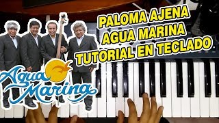 PALOMA AJENA  AGUA MARINA TUTORIAL EN TECLADO [upl. by Colis]