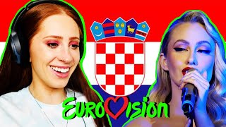 EUROVISION FAN REACTS TO VINTAGE VERSION OF  TICKTOCK  ALBINA  CROATIA ESC 2021 [upl. by Aerbua785]