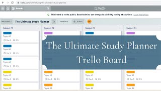 How to use Trello to create a study plan and timetable [upl. by Vasily]