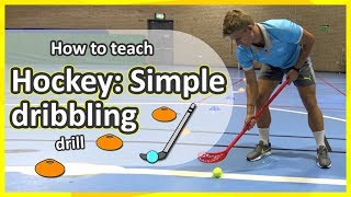 Hockey 1 Simple dribbling Key points  Teaching Fundamentals of PE [upl. by Ellenehc193]