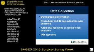 Percutaneous Endoscopic Jejunostomy Tube Large Single Institution Experience and 30Day Outcomes [upl. by Tunnell]