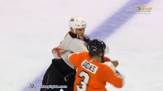 Kevin Bieksa vs Radko Gudas Oct 24 2017 [upl. by Blain]