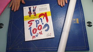 How to cover school books with adhesive plastic  diy life hacks project  33 [upl. by Anilejna]