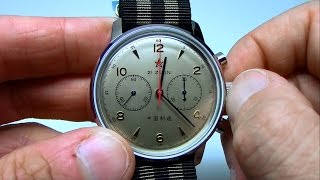 Seagull 1963 Air Force Chronograph Overview [upl. by Airdnassac221]