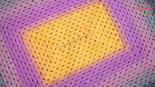 EASY Crochet  Perfect SEAMLESS Granny Rectangle amp no twisting Simple Tutorial 🌸 [upl. by Slavic]