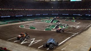 MaxD vs EarthShaker SemiFinal Race  Cardiff │ Monster Jam 2018 [upl. by Marven]