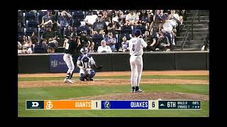 Robert Hipwells 1st San Jose Giants Hr 8324 [upl. by Kimball]