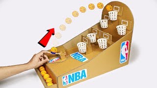 How to make NBA Basketball Board Game using Cardboard [upl. by Haggerty]