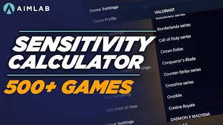 How to convert your sensitivity to any game in Aim Lab  500 Games [upl. by Kerek476]